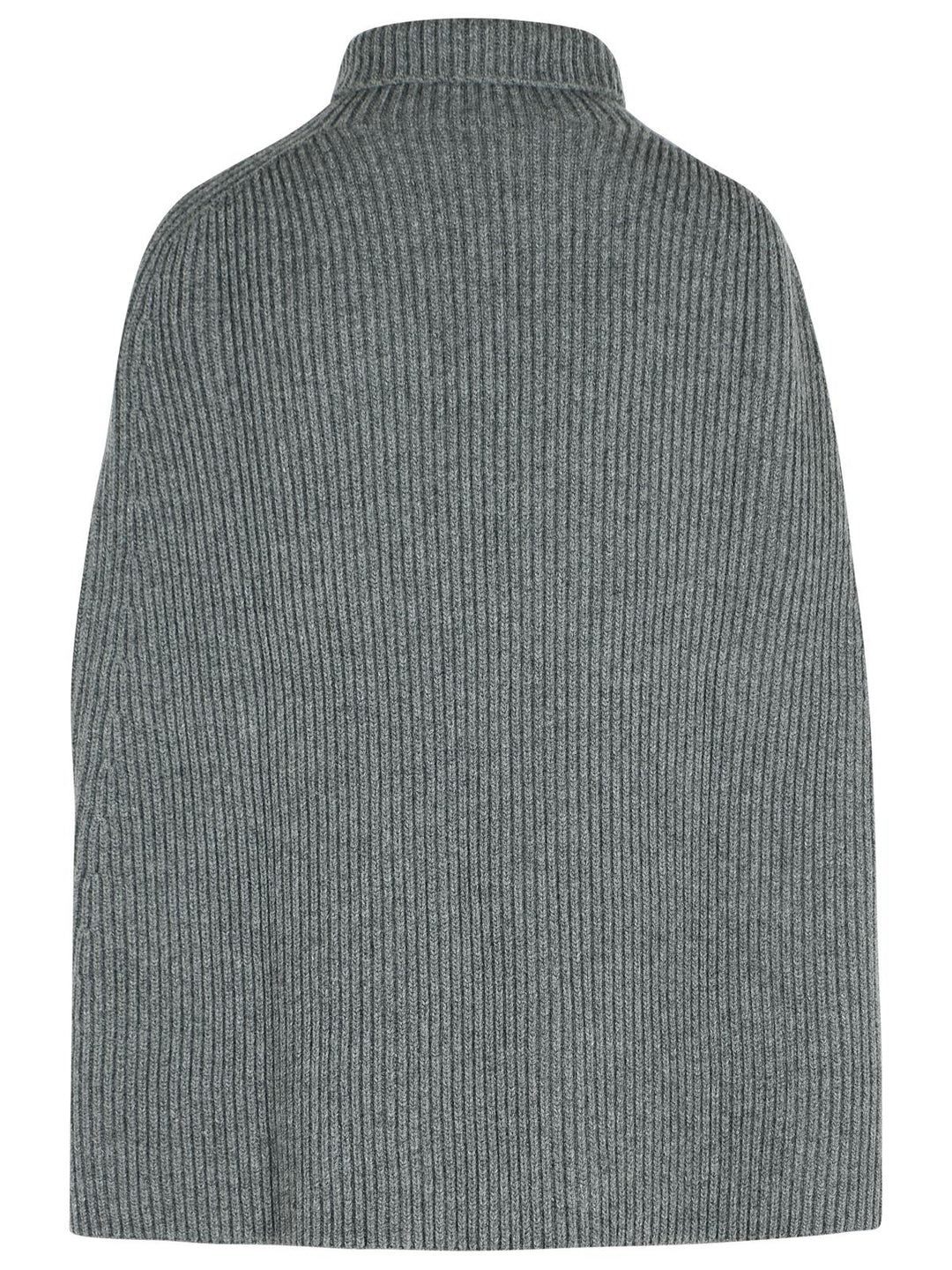 Jil Sander 'Koala' Grey Wool Turtleneck Cape Women