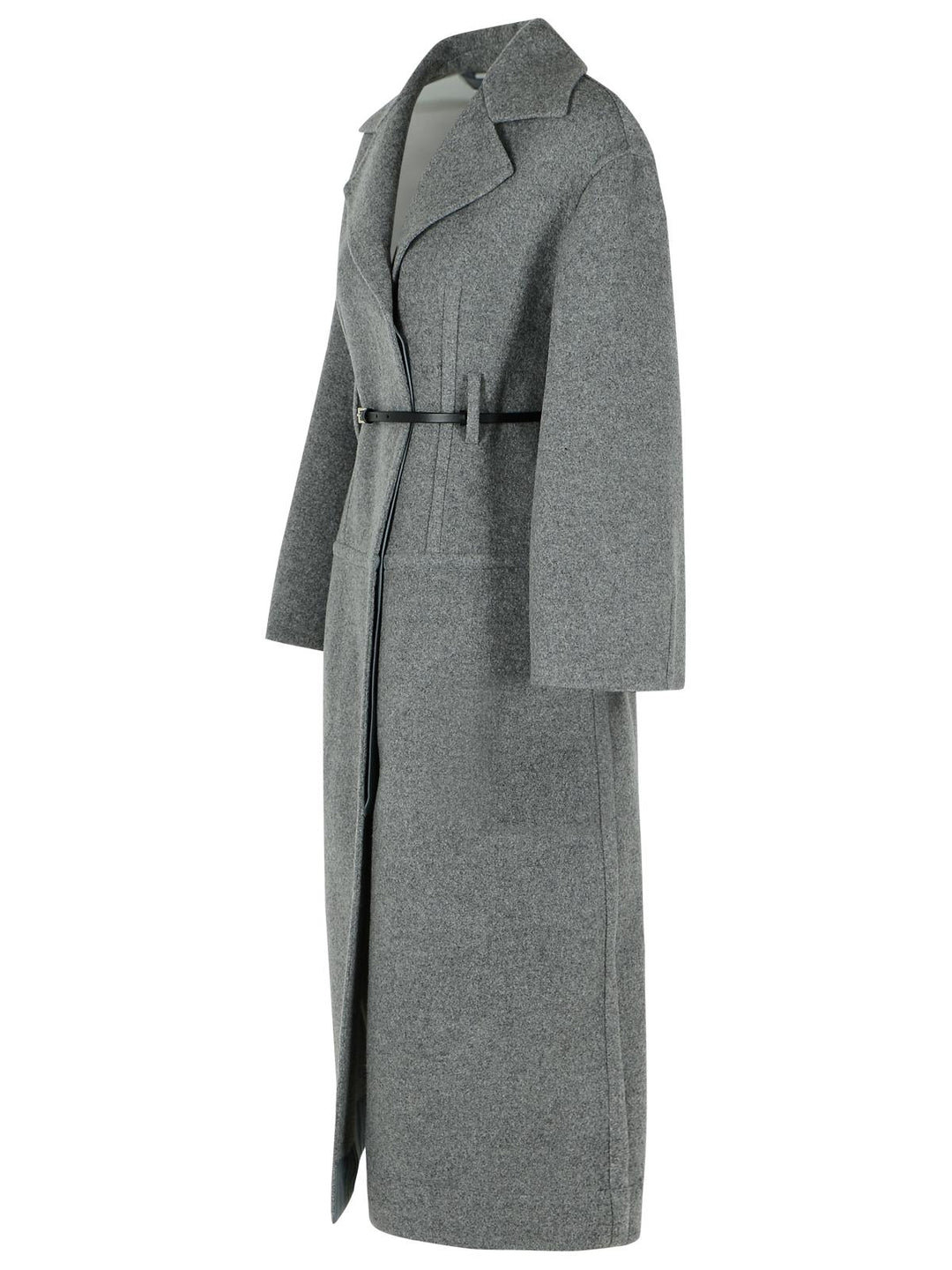Jil Sander Grey Virgin Wool Coat Women
