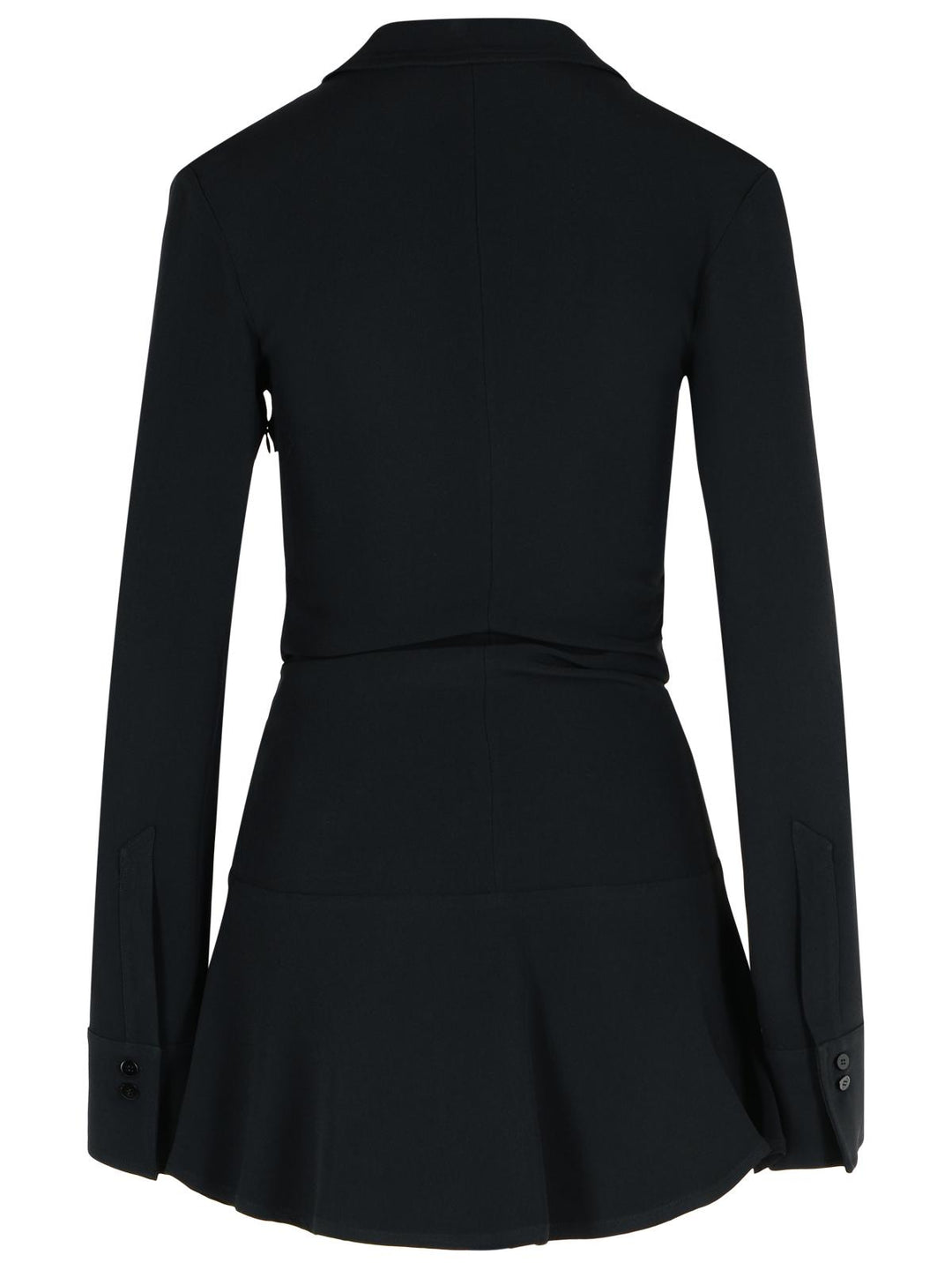 The Attico Black Viscose Blend Mini Dress Women