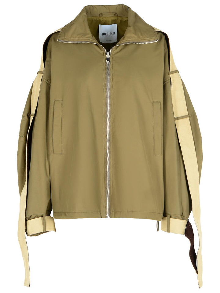 The Attico Green Cotton Blend Jacket Women