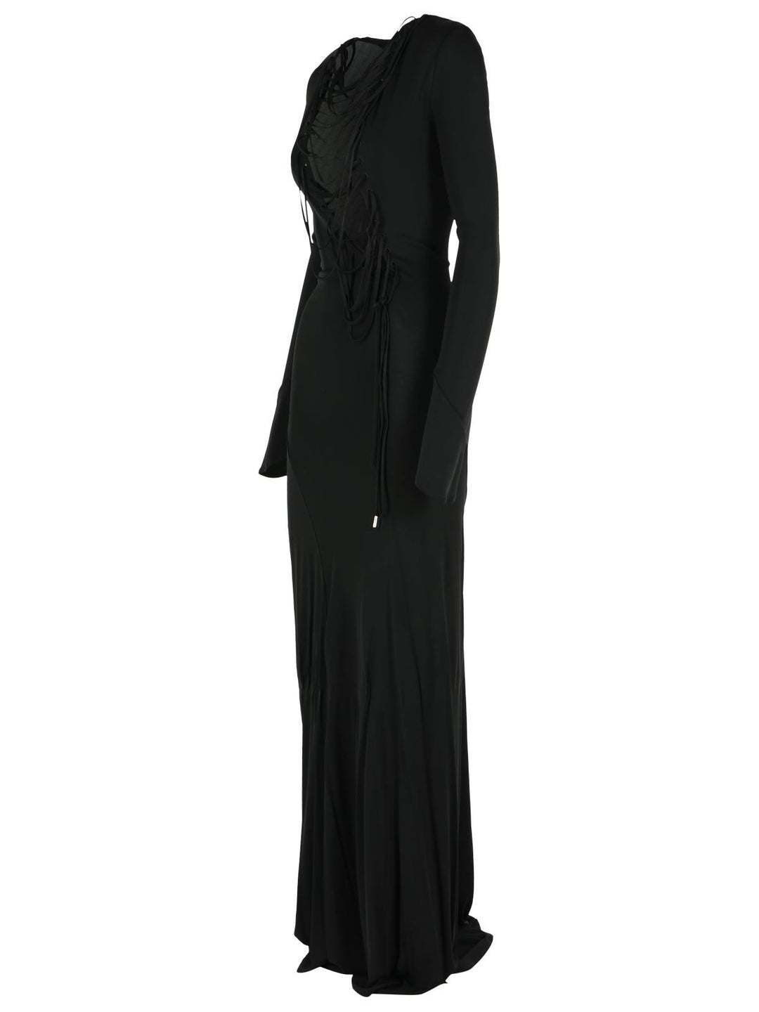 The Attico Black Viscose Dress Women
