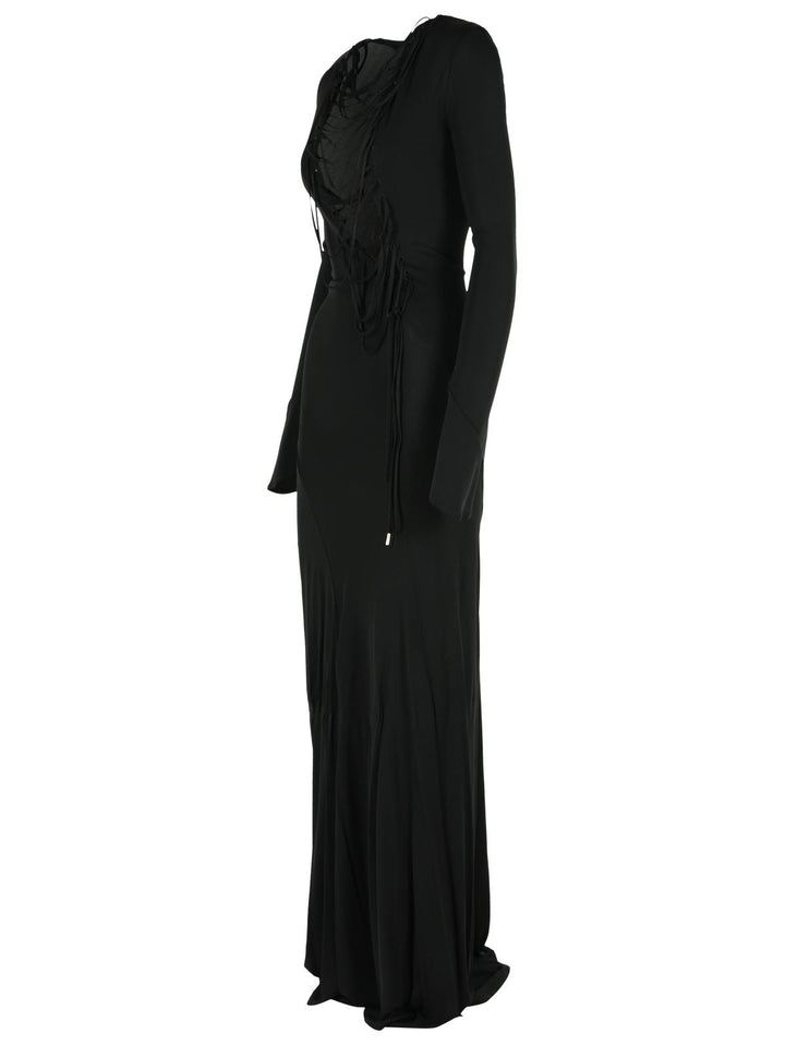 The Attico Black Viscose Dress Women