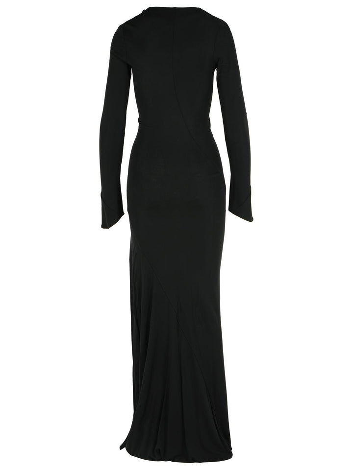 The Attico Black Viscose Dress Women