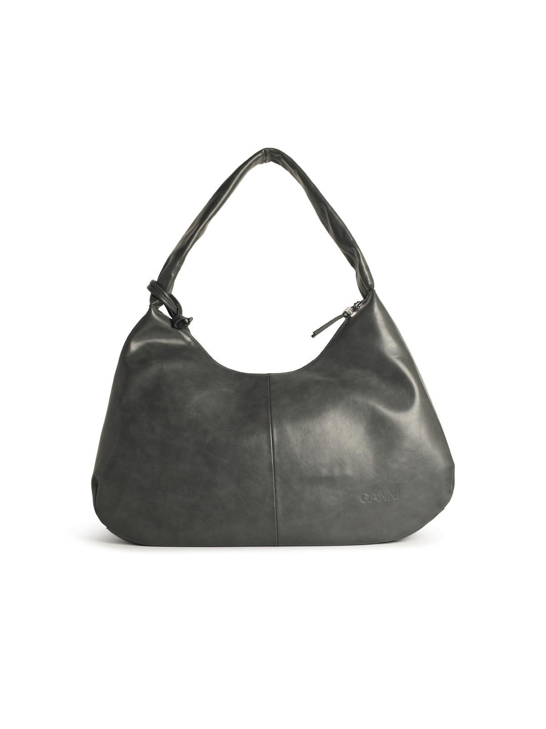 Ganni 'Bou Xxl' Grey Leather Blend Bag Women