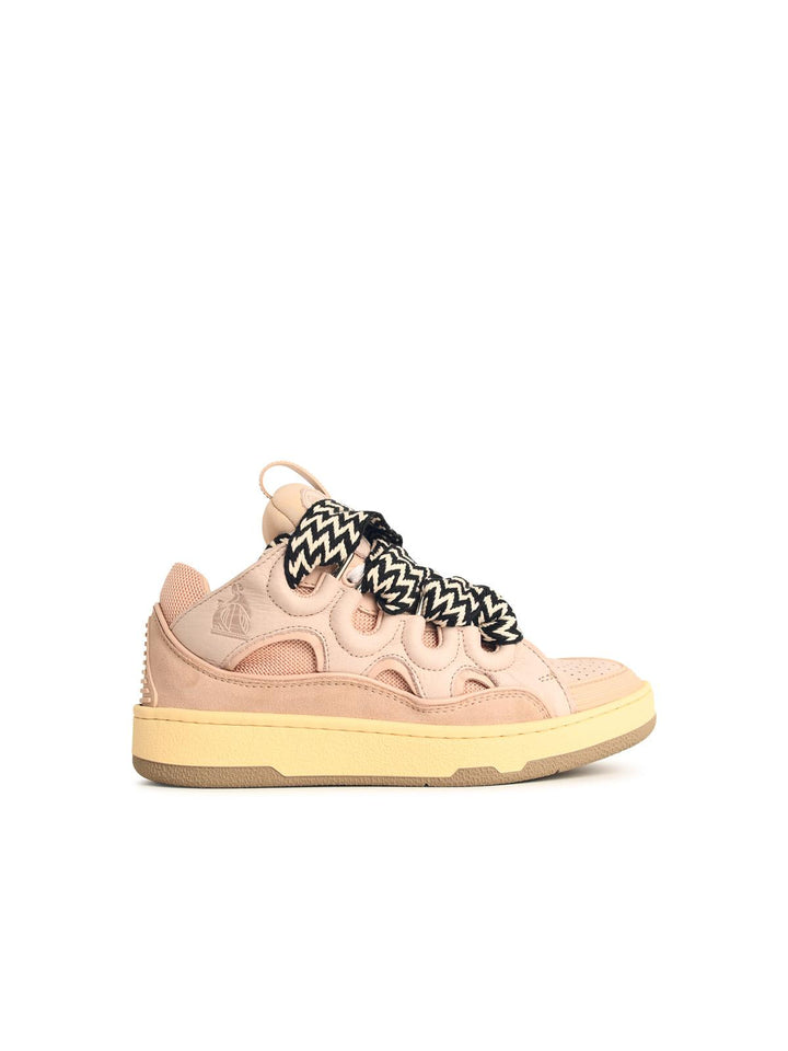 Lanvin 'Curb' Pink Leather Blend Sneakers Women