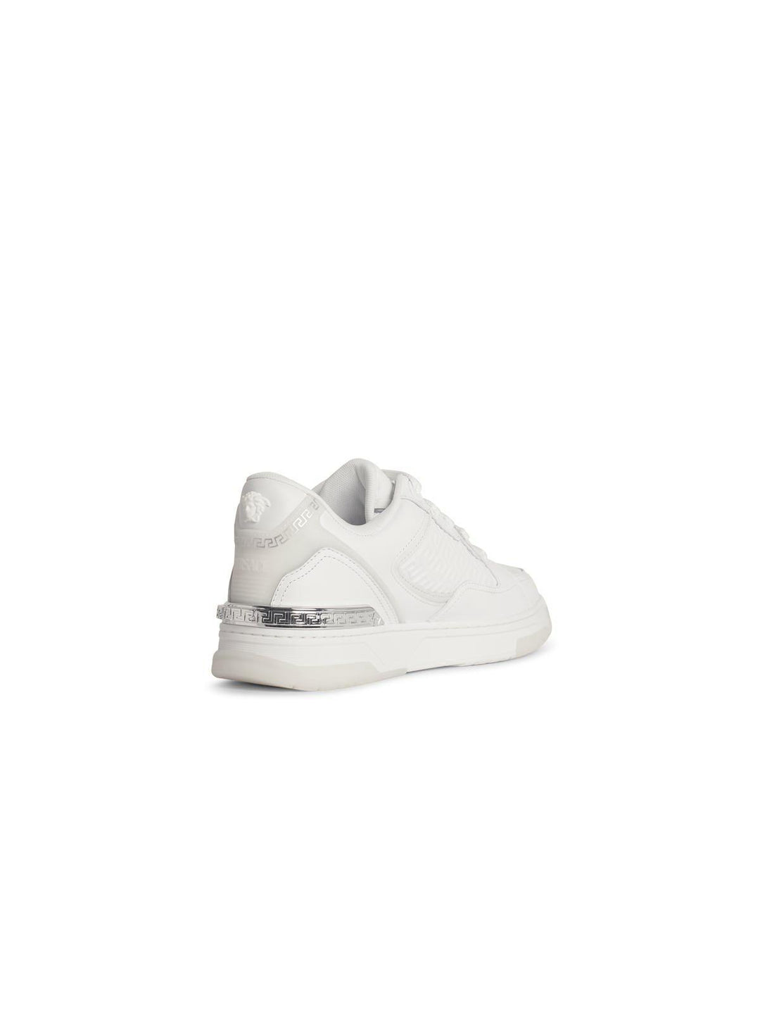 Versace 'Greca' White Leather Blend Sneakers Men