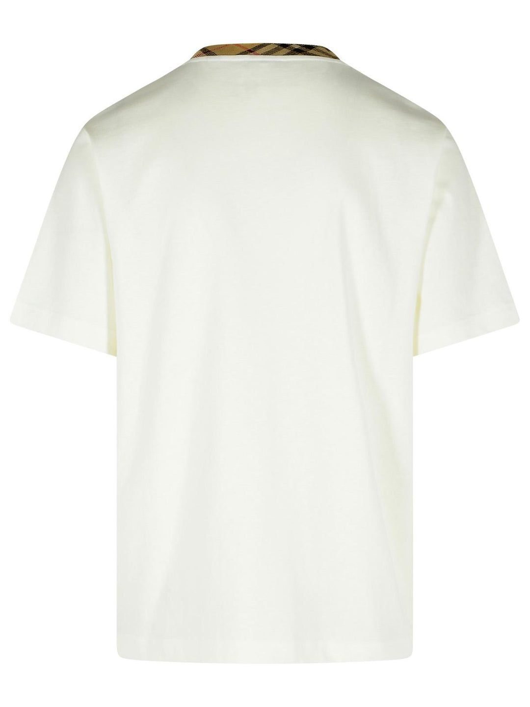 Burberry 'Ryan In Cotone Bianca Con Finiture 'Check' T-Shirt Men