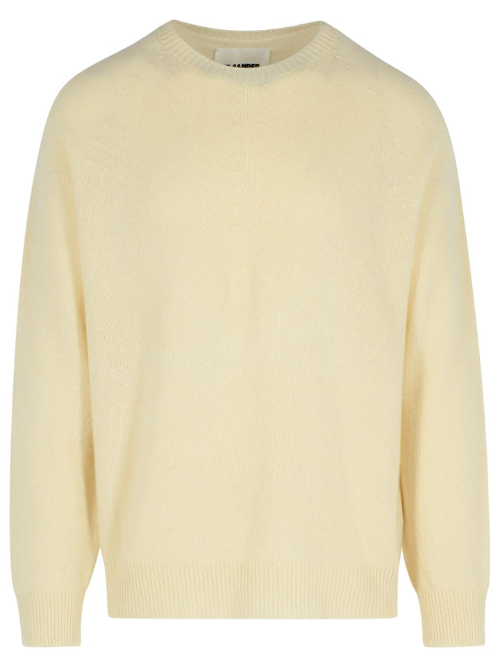 Jil Sander Ivory Virgin Wool Blend Sweater Men
