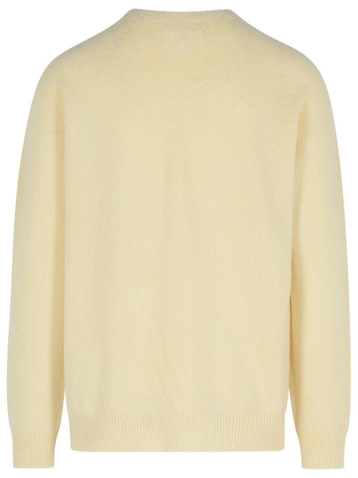 Jil Sander Ivory Virgin Wool Blend Sweater Men