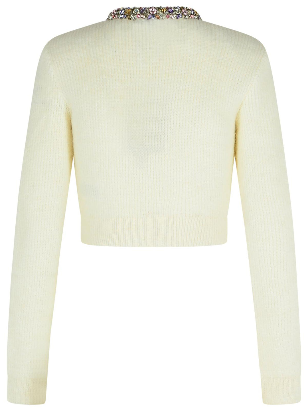 Self Portrait Cream Alpaca Blend Cardigan Women