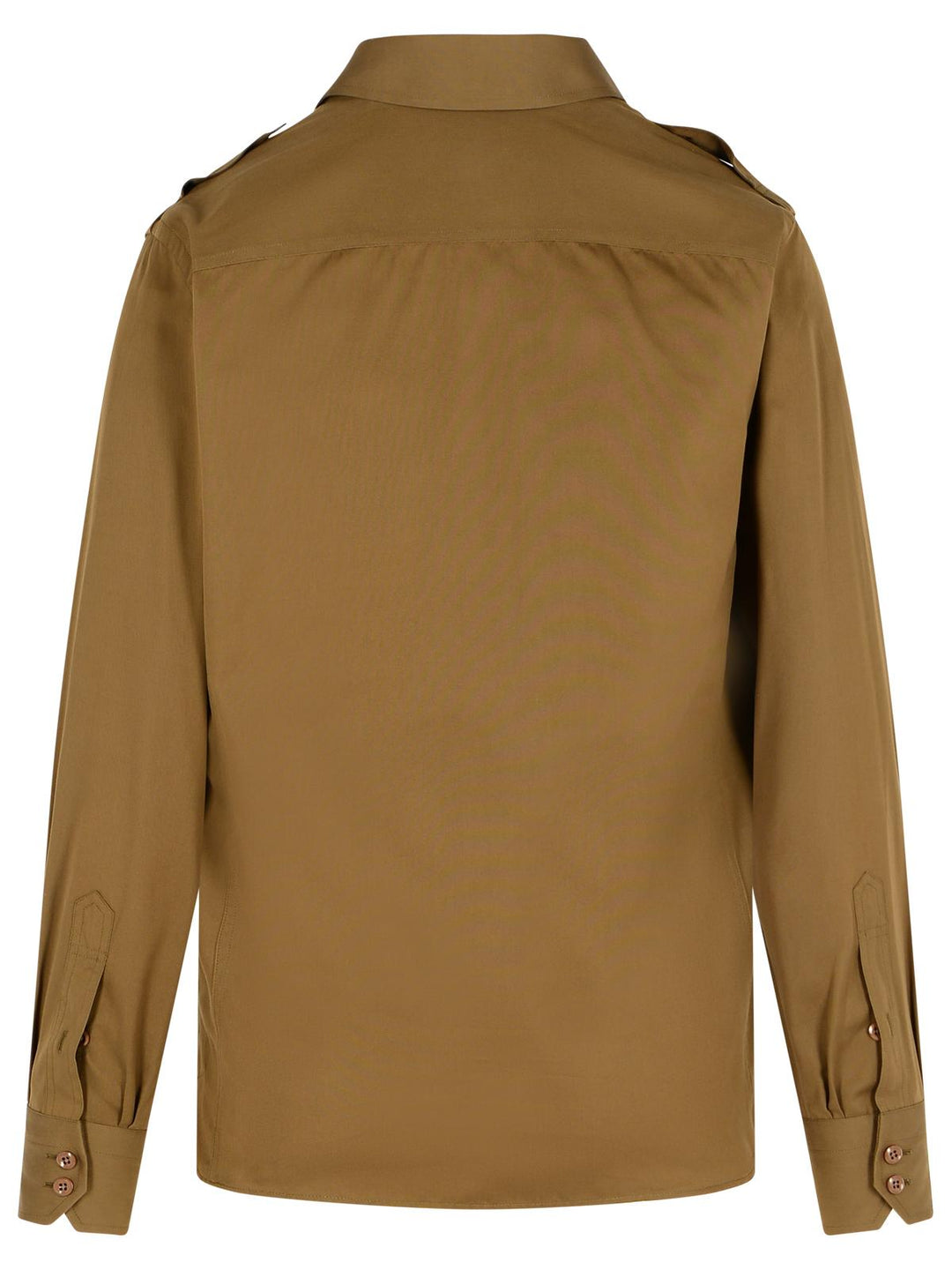 Tom Ford Army Green Silk Blend Shirt Men