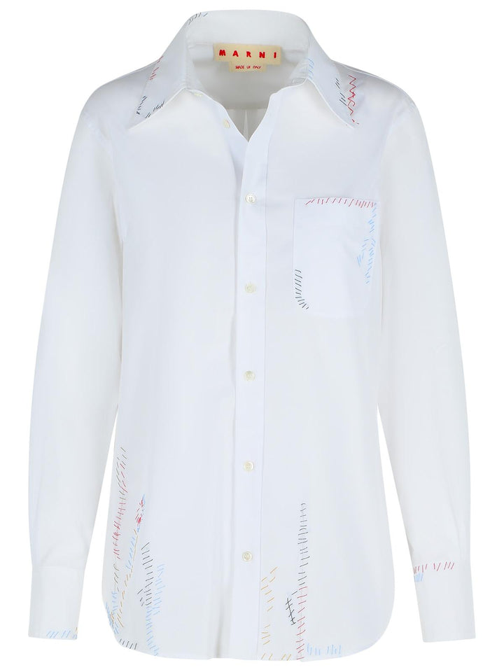Marni White Cotton Shirt Women