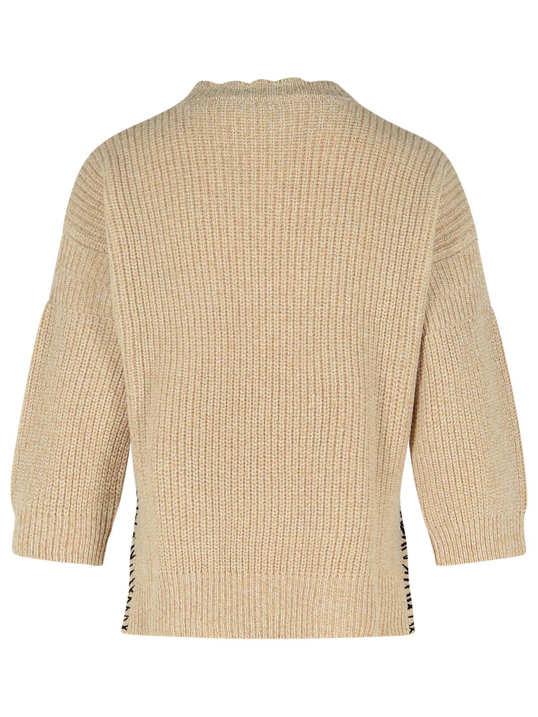 Marni Beige Mouliné Virgin Wool Sweater With &
