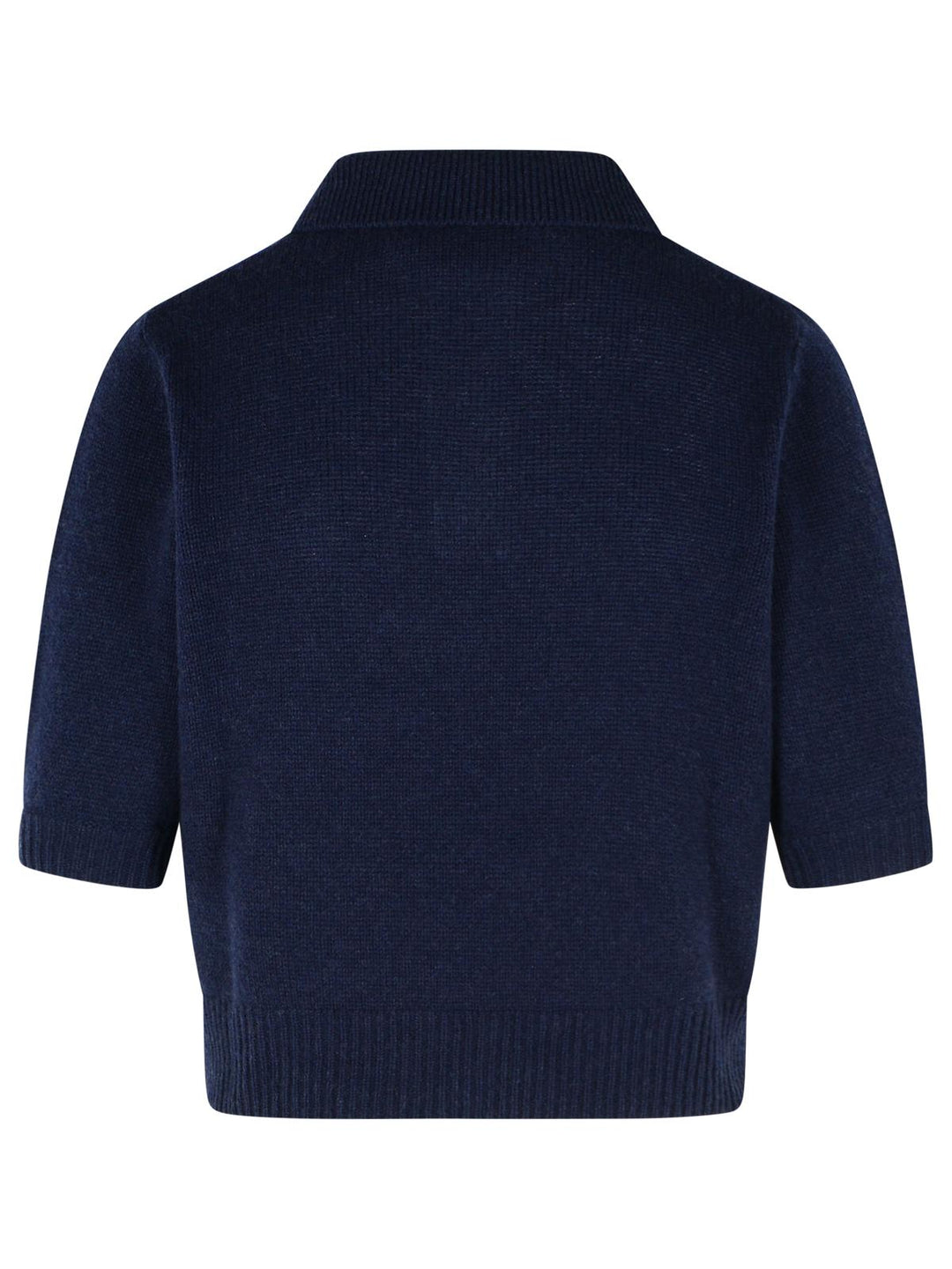 Marni Polo Sweater In Dark Blue Cashmere With 'Marni' Application Women