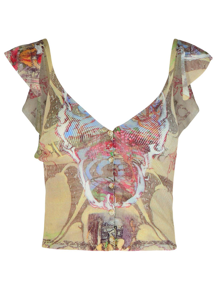 Diesel Fiore' Multicolor Cotton Blend Top Women