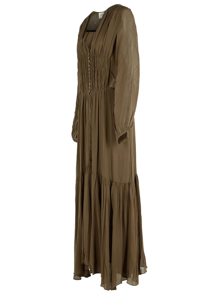 Isabel Marant Etoile Briane' Khaki Viscose Dress Women