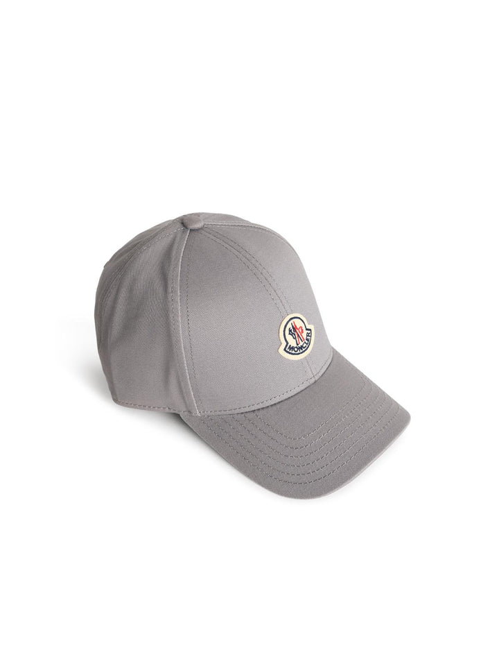 Moncler Grey Cotton Baseball Cap Men