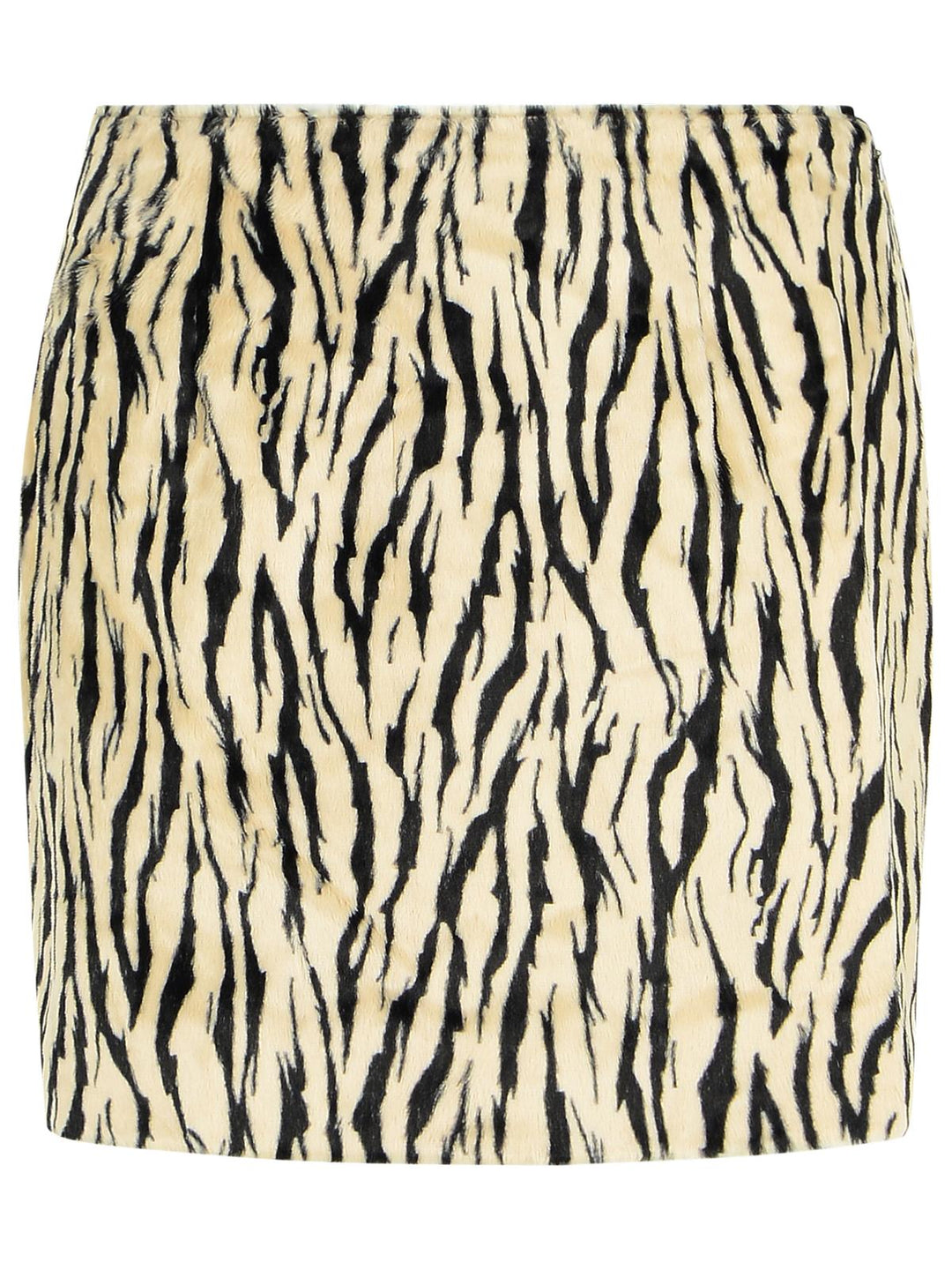 Rotate Printed Faux Fur Skirt Women