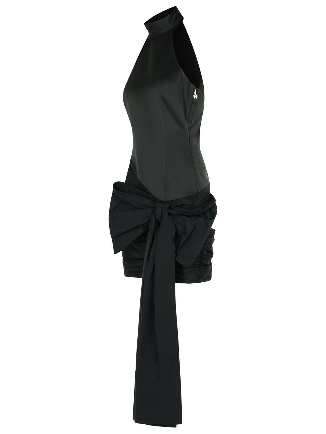 Rotate Dress With Bow In Black Polyester Women