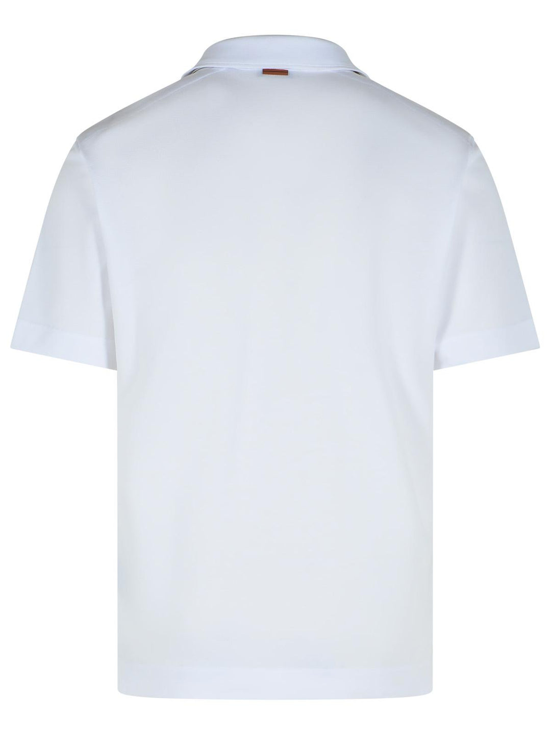 Zegna 'Pure' White Cotton Polo Shirt Men