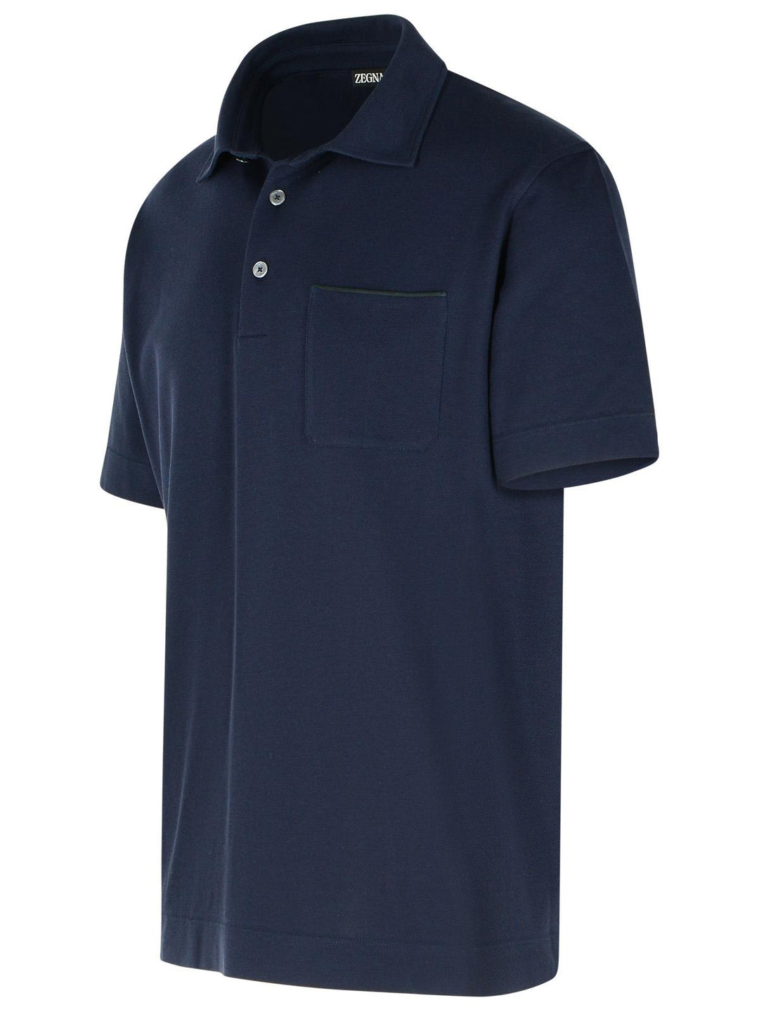Zegna 'Pure' Blue Cotton Polo Shirt Men