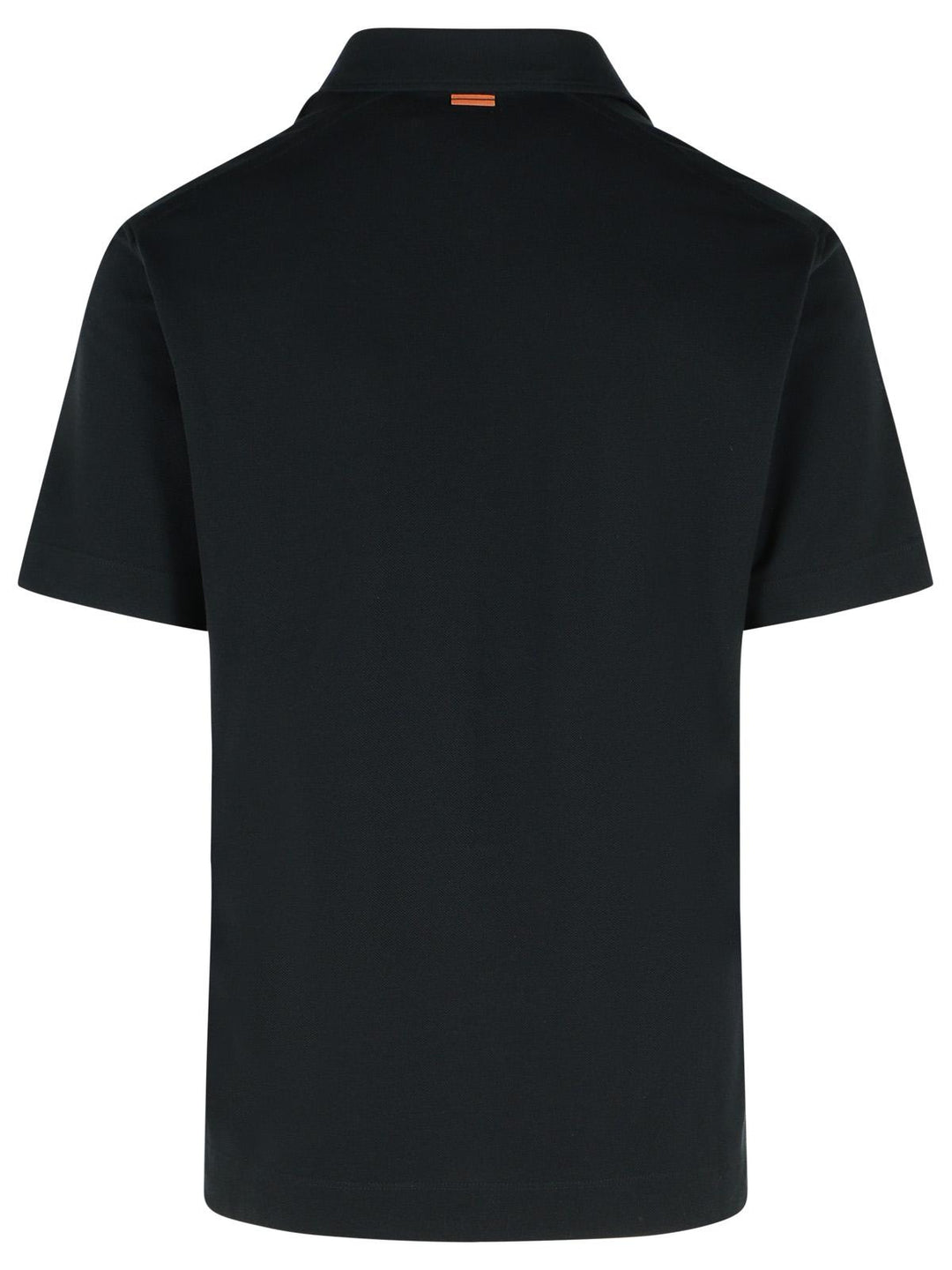 Zegna 'Pure' Black Cotton Polo Shirt Men
