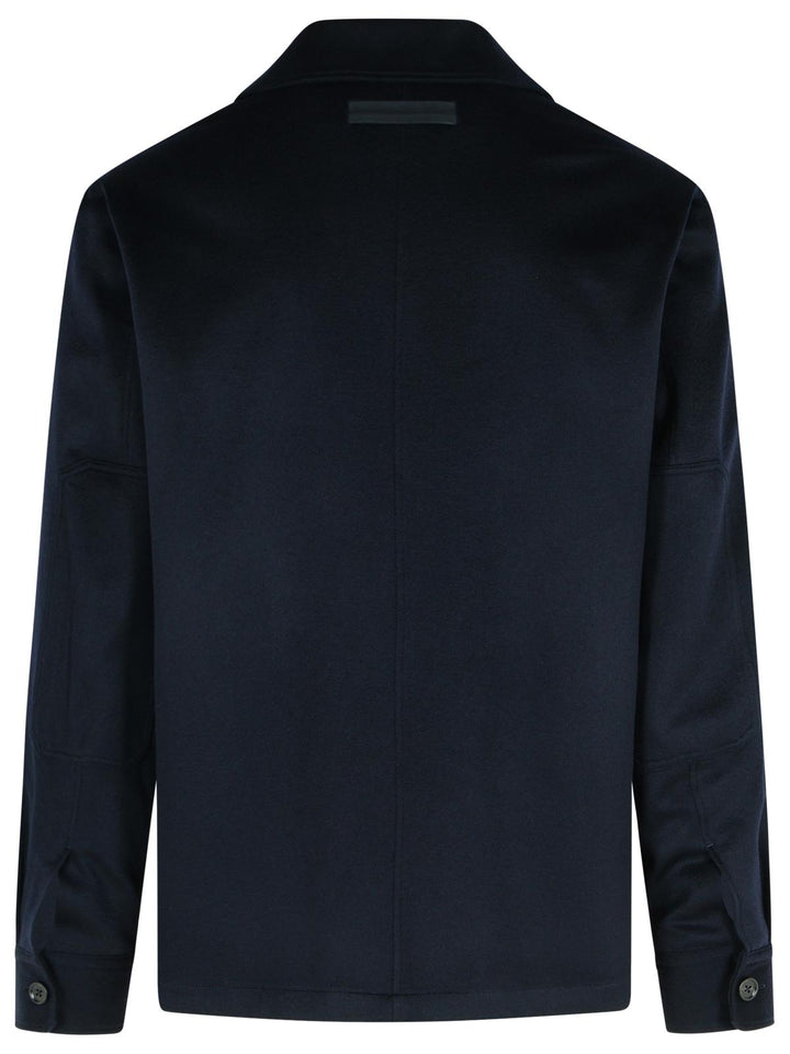 Zegna 'Oasi' Night Blue Cashmere Shirt Men
