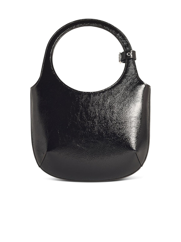 Courreges 'Holy Naplack' Black Leather Bag Women