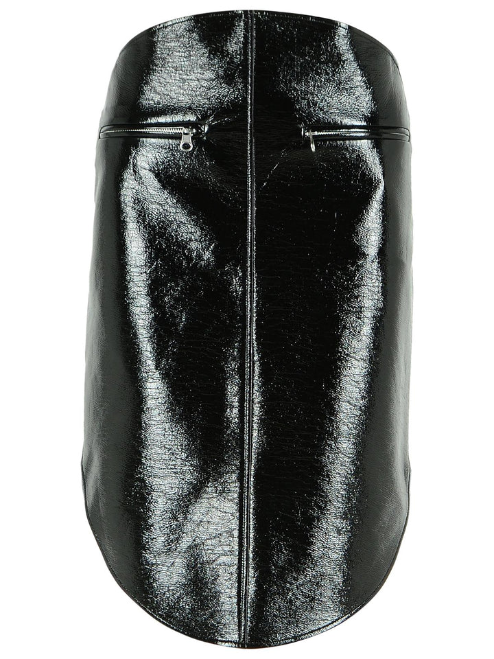 Courreges Black Cotton Blend Skirt Women