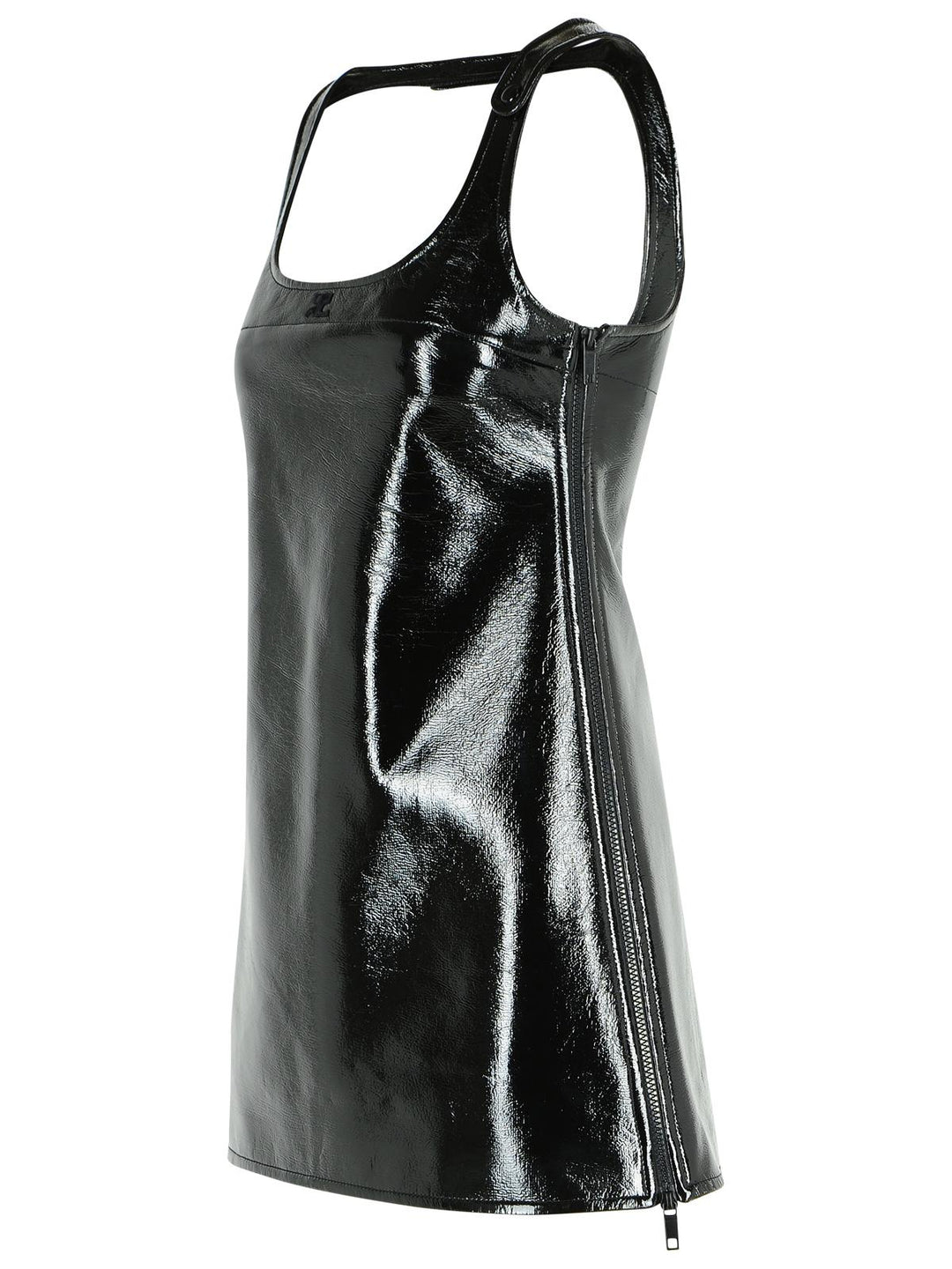 Courreges 'Reedition' Dress In Black Cotton Blend Women