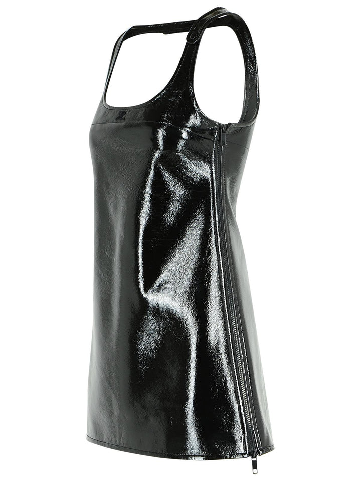 Courreges 'Reedition' Dress In Black Cotton Blend Women