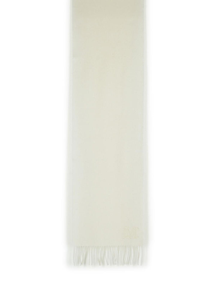 Max Mara 'Wsdalia' Optical White Cashmere Scarf Women