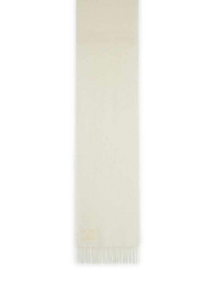 Max Mara 'Wsdalia' Optical White Cashmere Scarf Women
