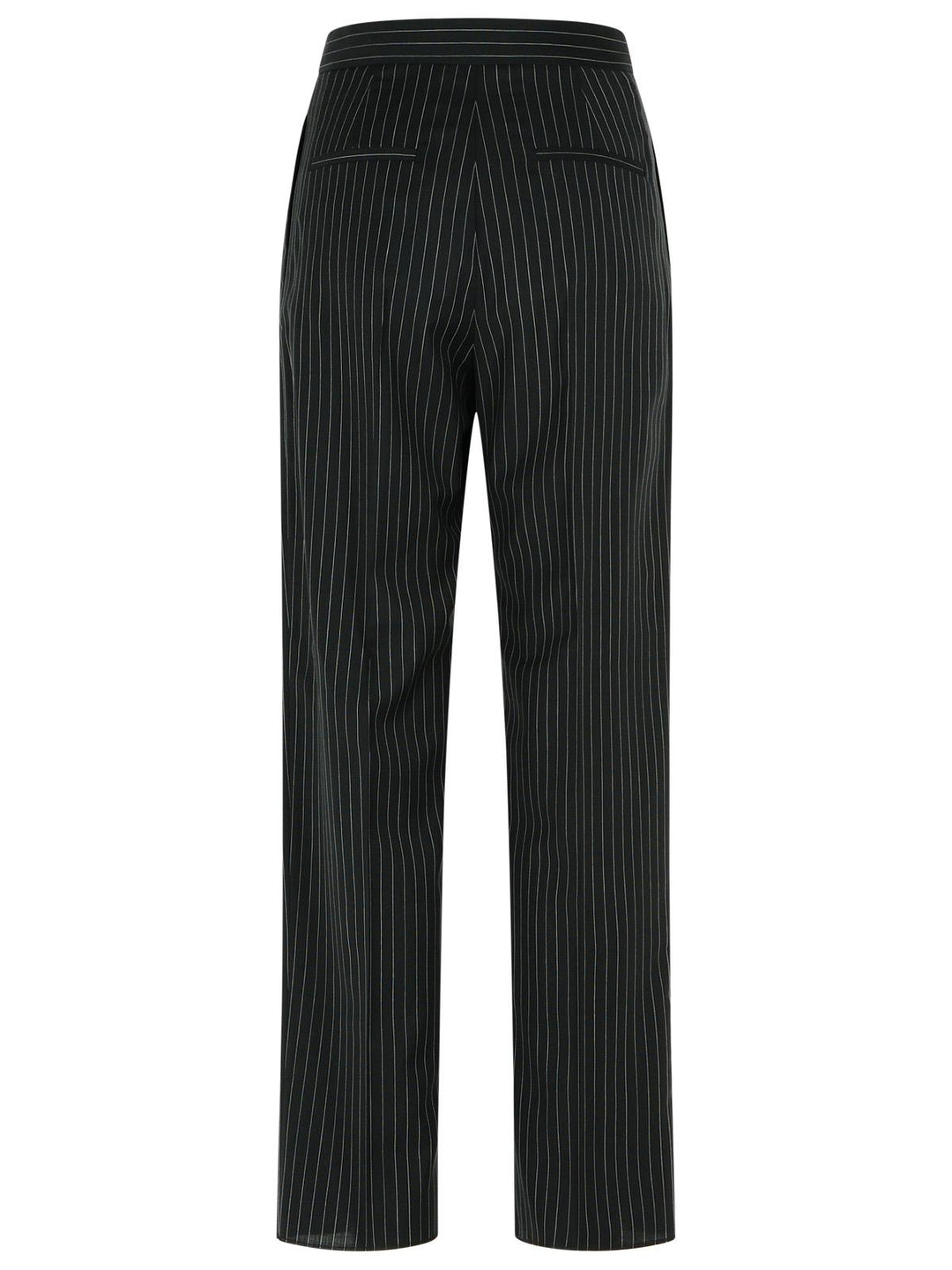 Max Mara 'Sesamo Carrot' Black Virgin Wool Tela Pants Women