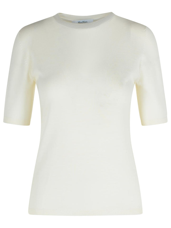 Max Mara 'Gerico' White Virgin Wool Sweater Women