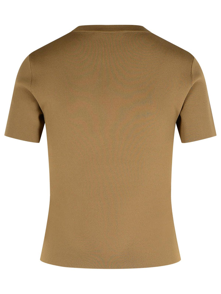 Max Mara 'Adelio' Hazelnut Viscose Blend T-Shirt Women