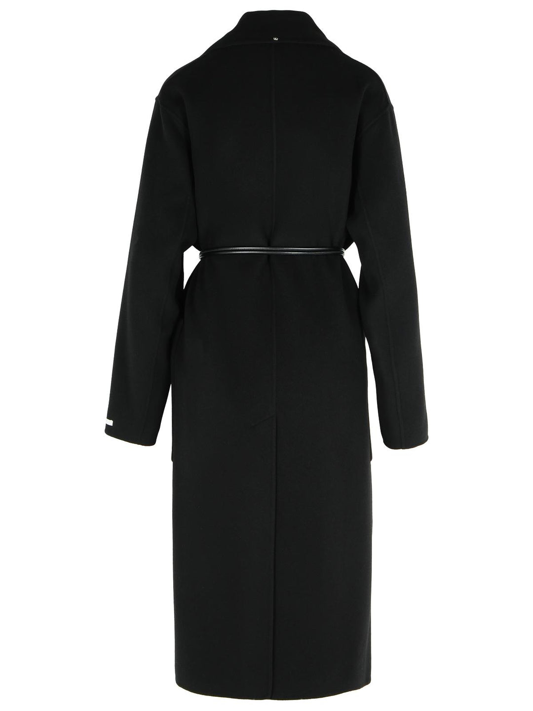 Sportmax Abate' Black Virgin Wool Robe Coat Women