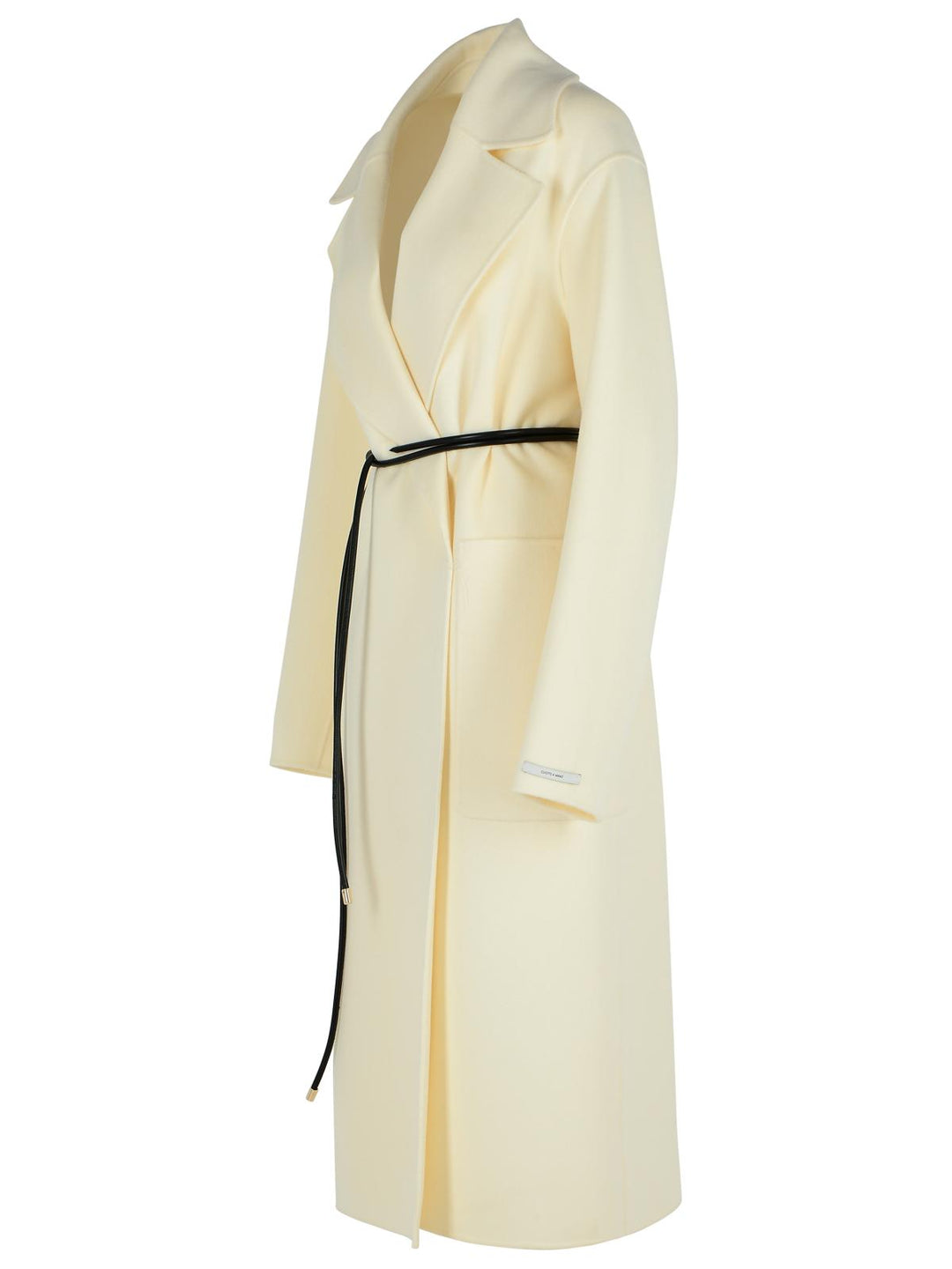 Sportmax 'Abate' Milk Virgin Wool Dressing Gown Coat Women