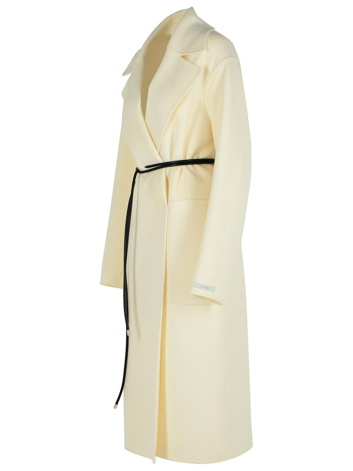 Sportmax 'Abate' Milk Virgin Wool Dressing Gown Coat Women