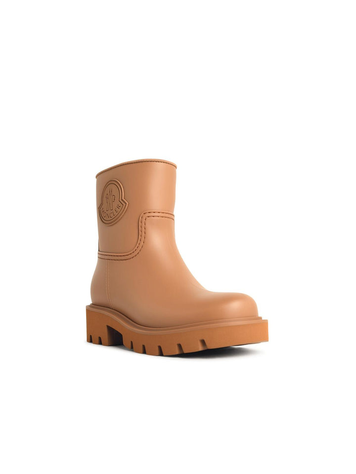 Moncler 'Kickstream' Light Brown Pvc Rain Boots Women