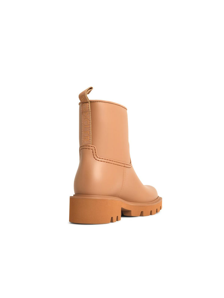 Moncler 'Kickstream' Light Brown Pvc Rain Boots Women