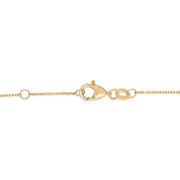14K Yellow Gold Alternating Green Emerald and Diamond Bezel Station Chain Bracelet - Size 7.5 inch