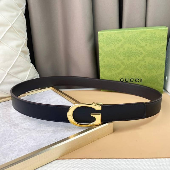 GUCCI Embellished coated-canvas and leather belt &