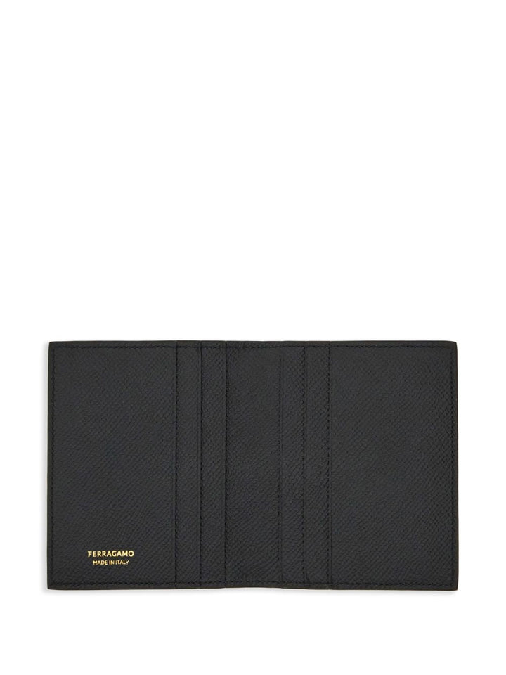 Ferragamo Leather Grained Texture Bi-Fold Wallet