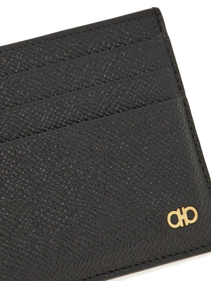 Ferragamo Mini Leather Cardholder with Gancini Hook Plaque