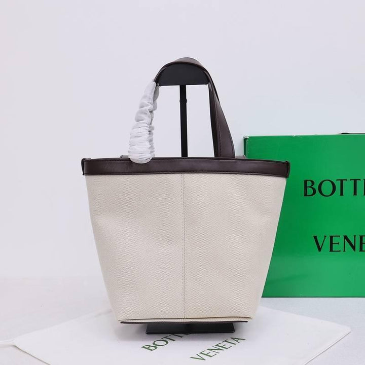 Bottega Veneta Flip Pouch Canvas Tote Bag