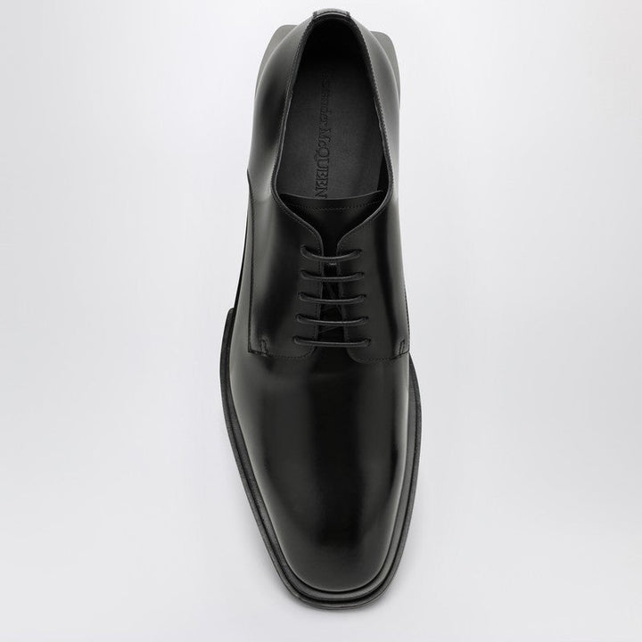 Alexander Mcqueen Black Leather Lace-Up Men
