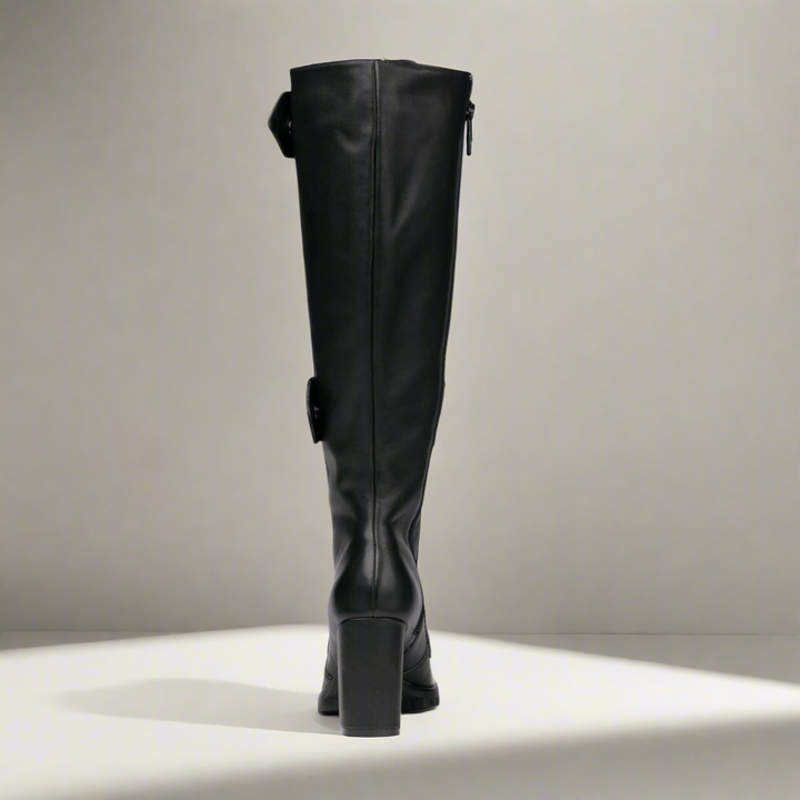 Michaela V Aspen Marta Black Leather Boots