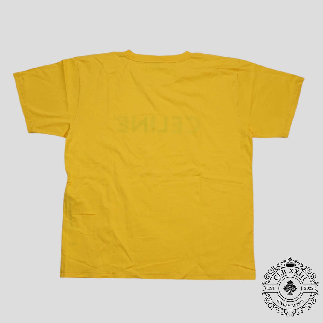 Celine Homme Logo Tee in Yellow