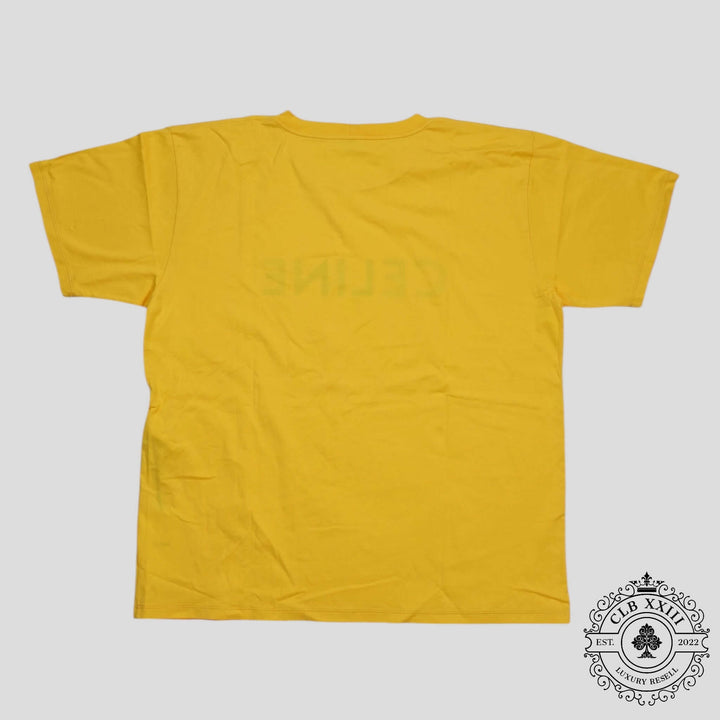Celine Homme Logo Tee in Yellow